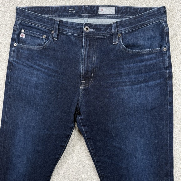 Adriano Goldschmied Everett Jeans Men's 36x32 Blue Slim Straight Denim - Picture 1 of 6